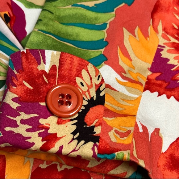 Bandolino Bright Floral 3/4 Sleeve One Button Blazer SZ 8! EUC! - Picture 11 of 16